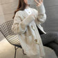 Lazy Style Knitted Cardigan Women's Autumn and Winter Style Thick Loose College Style V-neck Long-sleeved Sweater Jacket