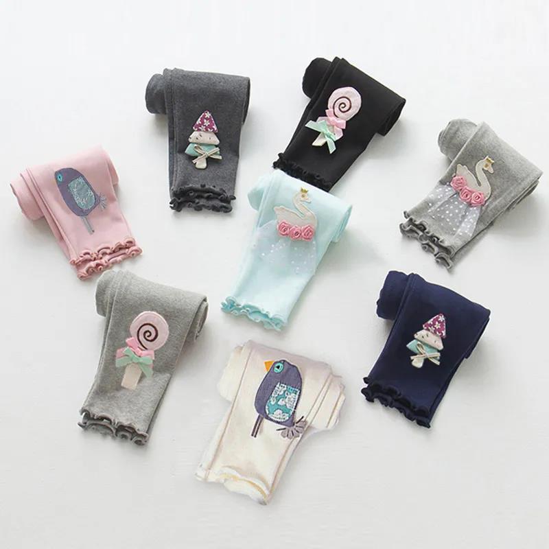 Spring and Autumn Girls' Leggings Children's Trousers Stretch Pants Casual Pants Solid Color Slim Leggings