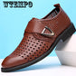 Men's increased leather shoes breathable soft bottom business shoes casual shoes large size shoes