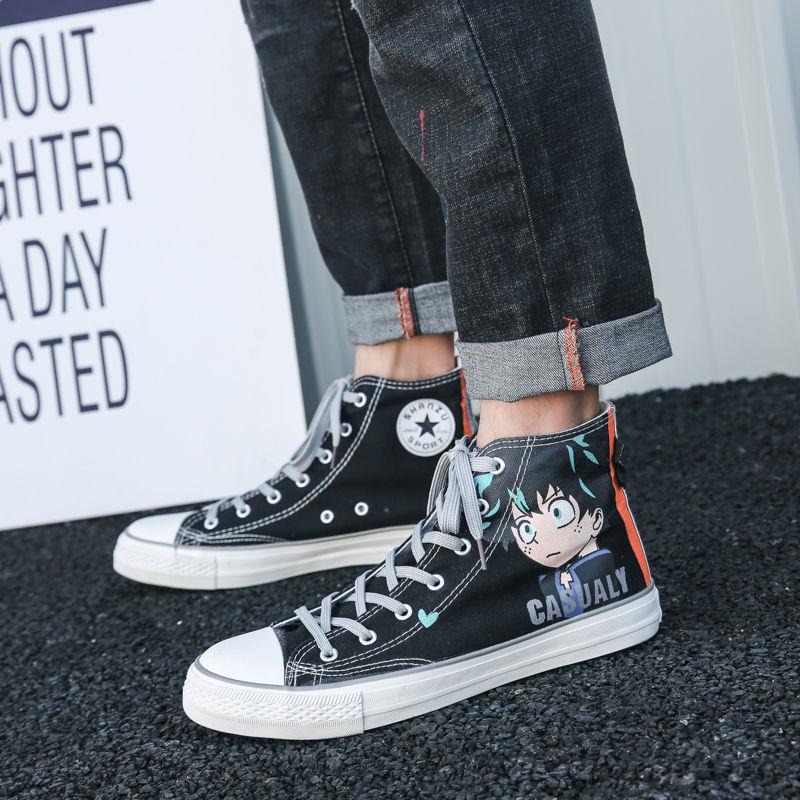 Men's high-top canvas shoes men's trend students women's shoes casual high-top sneakers men