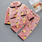 Children's Winter Pajamas Cotton-padded Jacket Plus Velvet Thickened Flannel Coral Fleece Student Home Pajamas Set Warm Cotton-padded Jackets