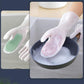 2pc Magic Brush Dishwashing Gloves Dishwashing Artifact Female Waterproof Silicone Dishwashing Brush Durable