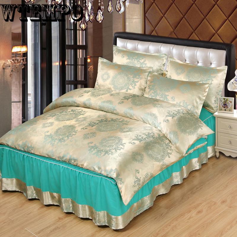 Jacquard Queen/King Size Duvet Cover Set Bedclothes bed sheet jacquard lace Bedding Sets