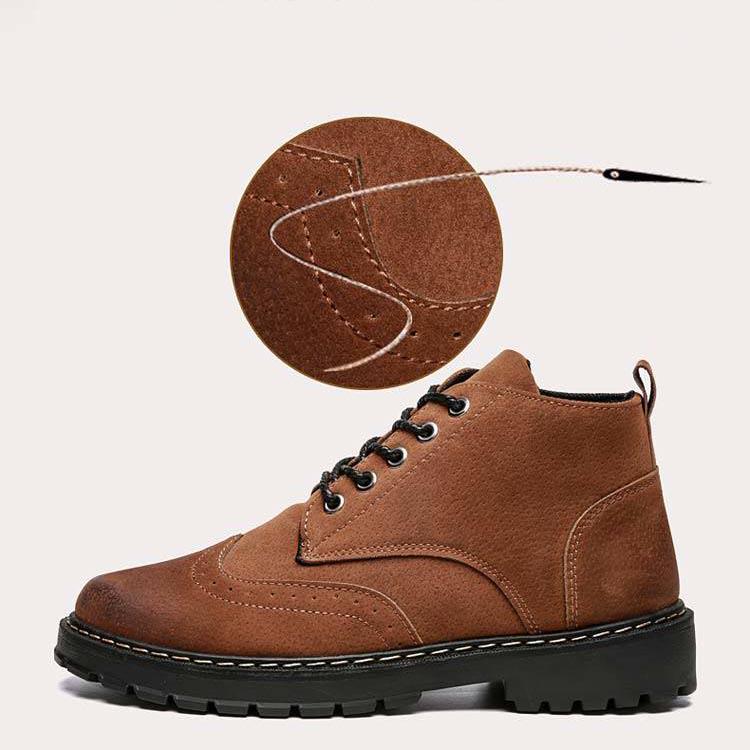 Autumn Winter Boots Men Casual High-Top Non-Slip Wear-Resistant Tooling Martins Boots Warm Snow Boot