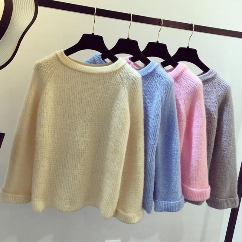No Pilling Autumn and Winter Sweater Round Neck Pullover Student Sweater Loose Thick Korean Version of The Bottoming Shirt Jacket