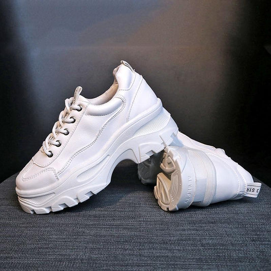Daddy Shoes Female Korean Version of The Wild Sports Platform White Shoes Non-slip Wear-resistant Sports Shoes