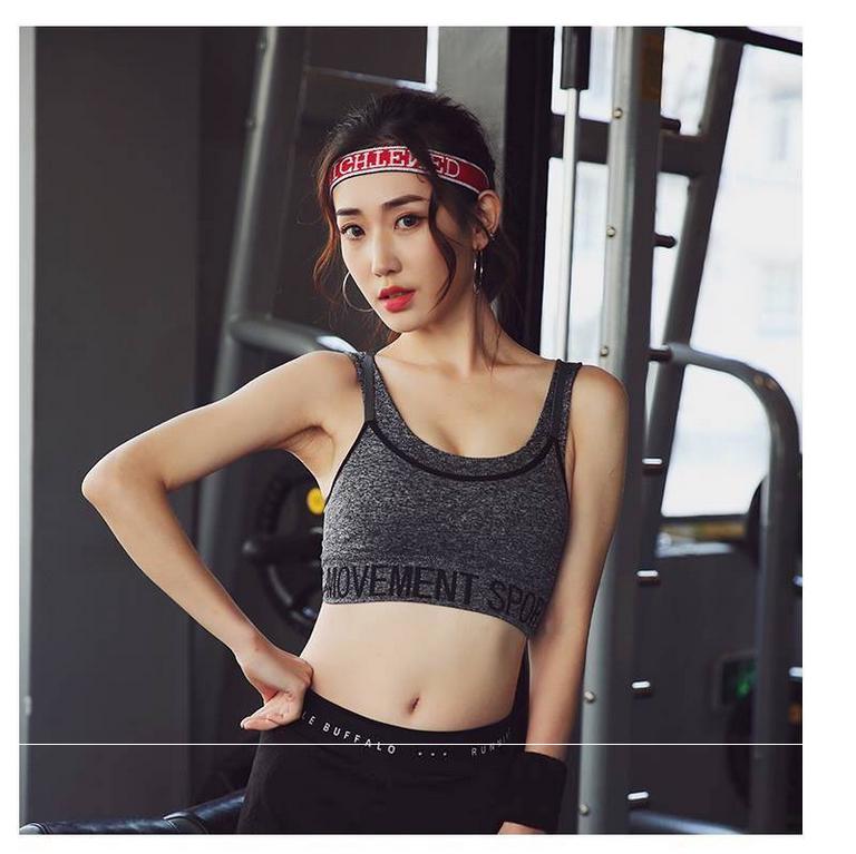 Strap Sports Bra with Push Up Seamless Crop Top Women Fitness Gym Workout Yoga Sports Bra Tank