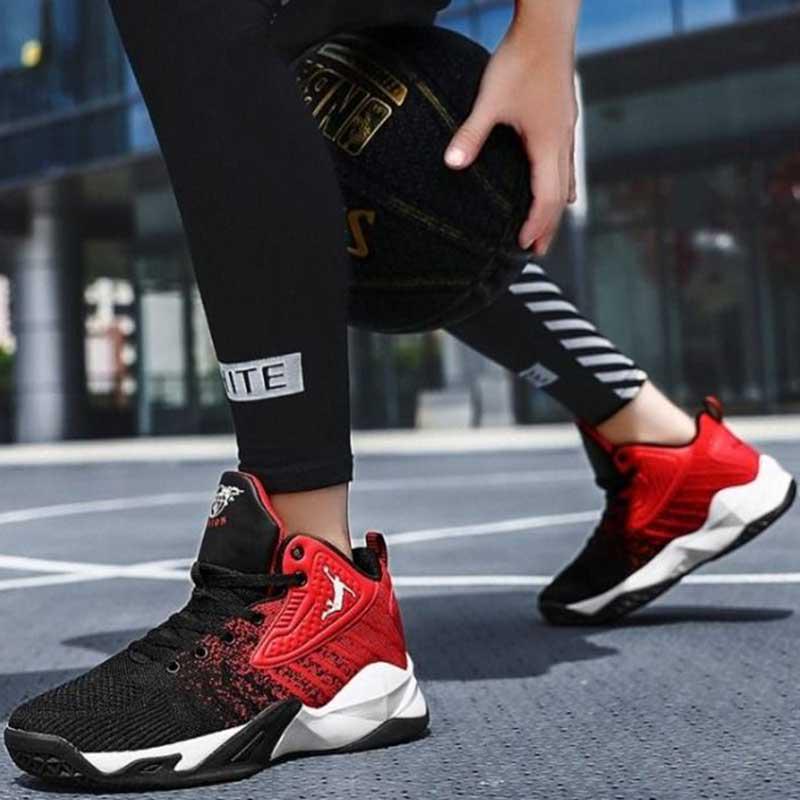 Size 38-46 Men Leather Sneakers Wear-resistant Basketball Shoes Deodorant Lightweight Running Shoes