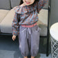 Korean Version Long Sleeve Girls' Spring and Autumn Children's Wear Floral Suit for 0-1-2-3-4 Years Old Infants