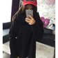 Women's Irregular Turtleneck Scarf Collar Sweatshirt Long Sleeve Pullover Sweatshirt Casual Solid Color Personalized Loose Hooded Sweatshirt