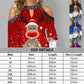 Elk Print T-Shirt Round Neck Off Shoulder Top Christmas Ladies Vintage Long Sleeve Shirt Women Sexy Tops Harajuku Graphic Tee