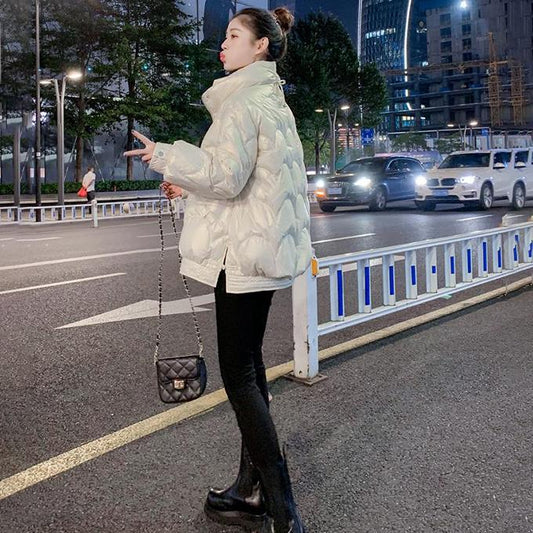 Lightweight Down Jacket Women Winter Thickening Short Stand-up Collar Bread Jacket White Duck Down Warm Winter Jacket