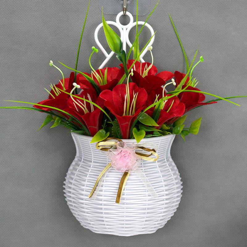 Pendant Bedroom Living Room Wall Arrangement Bouquet Wall Decoration Fake Flower Set Rose Simulation Flower