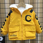Boy's Padded Jacket Winter Clothes Baby Plus Fleece Coat Handsome Small Children's Jacket Trendy Cute Overcoming Hooded Down Jackets