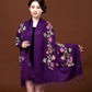 Red Embroidered Scarf Female Ethnic Style Thick Double-sided Warmth Shawl Dual-use Autumn and Winter Wild Long Section