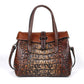 Handbag Female Bag Head Layer Cowhide Crocodile Pattern Handmade Retro One-shoulder Messenger Leather Retro Female Bag