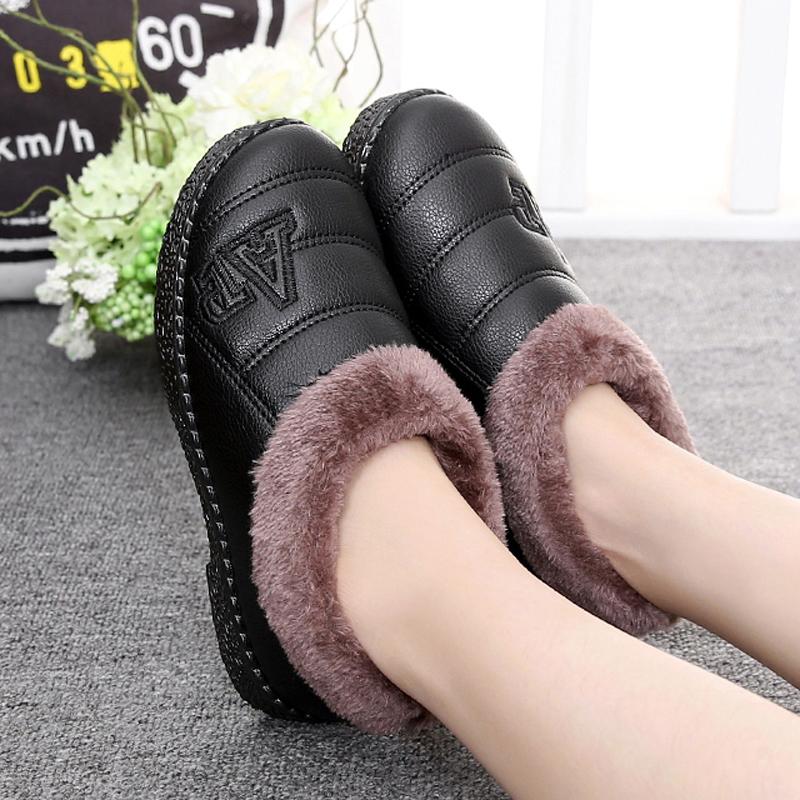 Thicken Plus Velvet Warm Women's Cotton Shoes Non-slip Flat Snow Boots Short Boots Winter Shoes