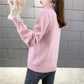 Plus Velvet Thick Warm Sweater Women  Ruffles Lace Stitching Collar Pullover Sweater Short Stretchable Slim Knitwear Jumper