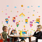 Animal school children's bedroom living room background PVC removable wall sticker