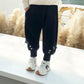Sweet Girls Pants 2021 Kids Boys Thick Warm Trousers Winter Children Casual Solid Color Warm Pants Girls Leggings Gray