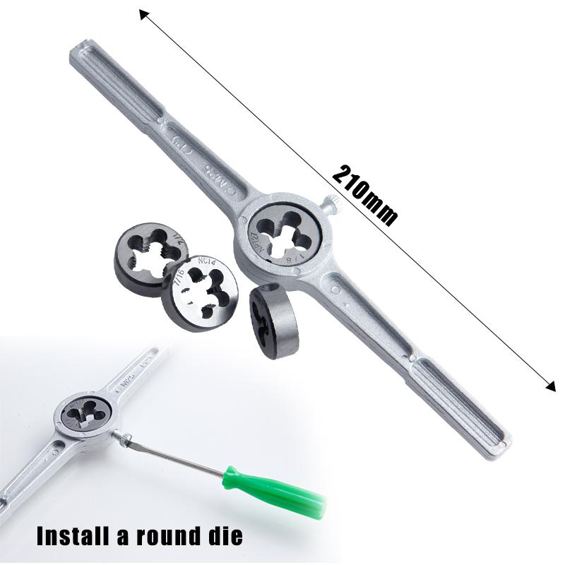 40pcs Tap Die Set Hand Thread Plug Taps Handle Metric Tap Dies Holder Set Threading Tool