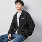 Polar Fleece Jacket Men's Lapel Versatile Cardigan Fleece Sweater Men's Warm Short Long Sleeve Zipper Jacket Comfortable and Breathable