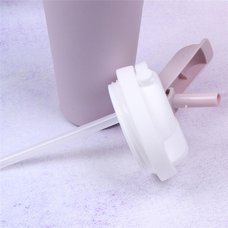 500ml Insulated Coffee&Tea Mug Portable Vacuum Cup 18/8 Stainless Steel Thermos Straw Water Bottle