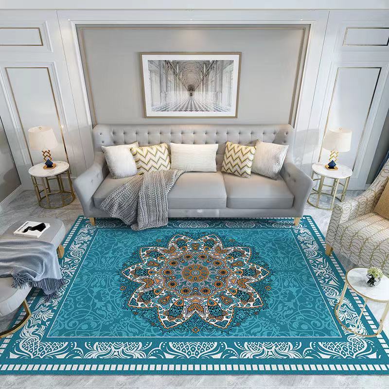 Living Room American Style Carpet French Non-slip Household Carpet Bedroom Bedside Luxury Washable Carpet European Style Carpet