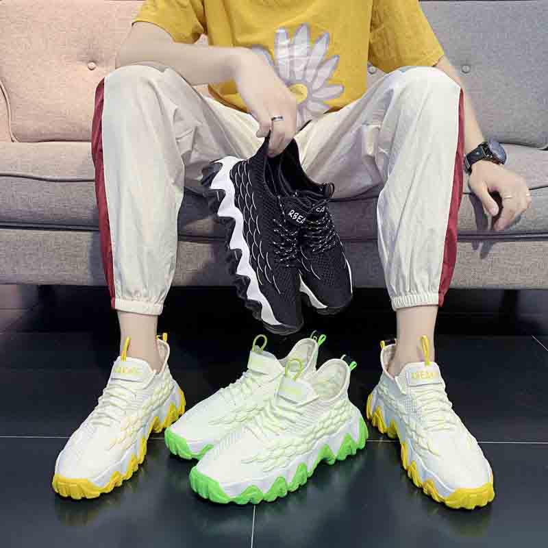 Plus Size 39-44 Fashion Summer Men Sneakers Low-top Mesh Running Basketball Shoes Outdoor Non-slip Shockproof Shoes