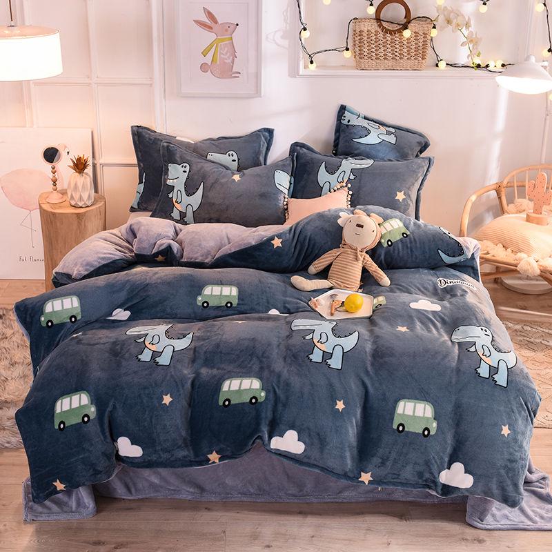 Winter Thick Fleece Duvet Cover Super Soft Warm Duvet Cover Home Decor Soft Warm Bedding Sets