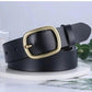 Ladies belt cowhide black belt leather belt student jeans decoration belt girl white belt