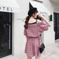 Women Plaid Dress Plus Size Sundress Sexy Straps Sleeveless Pockets Casual Loose Belted Summer Beach