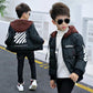 Boys' Jacket Autumn and Winter Models In The Big Boy To Overcome The Korean Version of The Plus Velvet Thick Coat Solid Color Warm Cotton Jackets