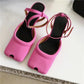 French High-heeled Shoes Temperament Baotou Niche Medium-heeled Shoes Fashion Sandals