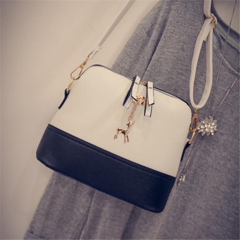 New Women's fashion Messenger Bag Vintage Small Shell Leather Handbag Casual Bags