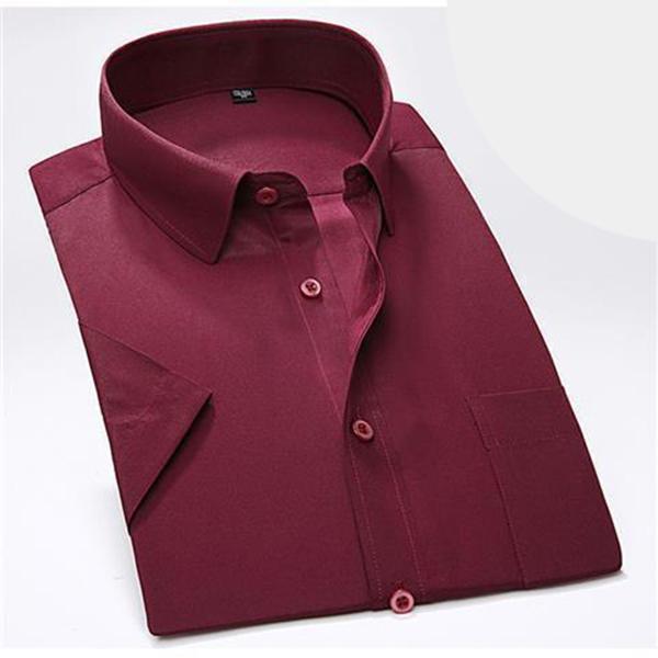 Summer Plus Size Men's Plus Fat Plus Short-sleeved White Shirt Men's Loose Shirt Fat Half-sleeved Shirt