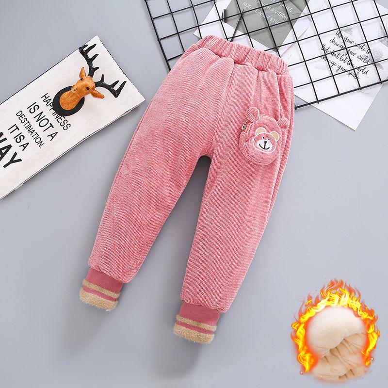 Boys Loose Self-cultivation Cold-proof Double-layer One-piece High-waist Girls Outside Campus Wear Three-layer Thickening Fashion Extra-thick