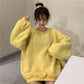Winter Thickened Faux Lamb Wool Coat Loose Large Size Pullover Sweater