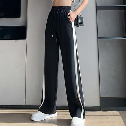 Sports Wide-leg Pants Summer Thin Pants Women's Loose Thin High-waisted Straight Casual Pants