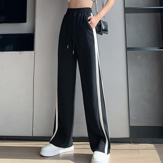 Sports Wide-leg Pants Summer Thin Pants Women's Loose Thin High-waisted Straight Casual Pants
