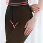 Autumn and Winter High-waist Fake Through-meat Leggings Stewardess Gray Pantyhose Plus Velvet Outer Wear One-piece Pants