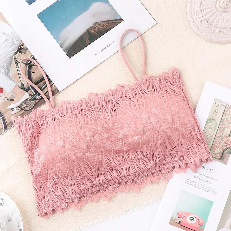 Line Around Lace Suspender Wrapped Chest Bra Beautiful Back Backing Breast Pad Anti Light No Steel Ring Underwear Bra