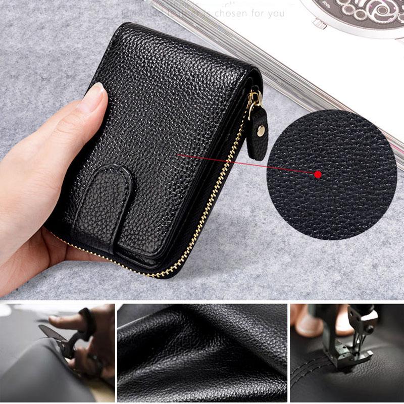 Leather Driver's License Card Bag Men's Leather Zipper Card Package Female Men's Wallet Multi-function Driver's License Leather Case Male Leather