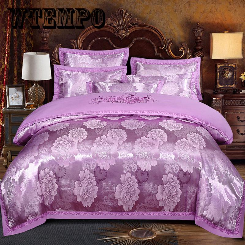 Luxury Royal Bedding Set Egyptian Cotton bed sheets Silky King Queen Size Bed Set Duvet Cover