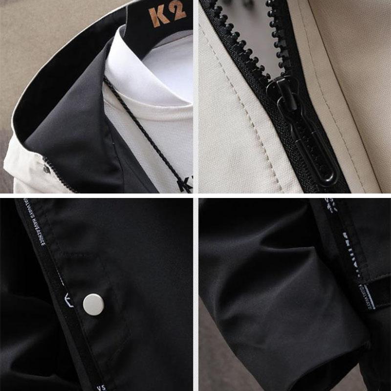 Men Boutique Jacket Spring Hooded Workwear Soft and Comfortable Coat Casual Loose Top Large Size