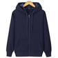 Autumn and Winter Sweatshirts Plus Fat Plus Size Plus Velvet Thick Men's Sweater Pure Cotton Hooded Zipper Fat Sweater