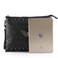 Business briefcase men black rivet anti-theft shoulder Crossbody bags mobile phone package ipad bag