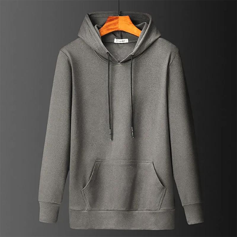 Long-sleeved Sweater Men's Hooded Trendy Plus Size Autumn and Winter Thickened Plus Velvet Hooded Sports Jacket