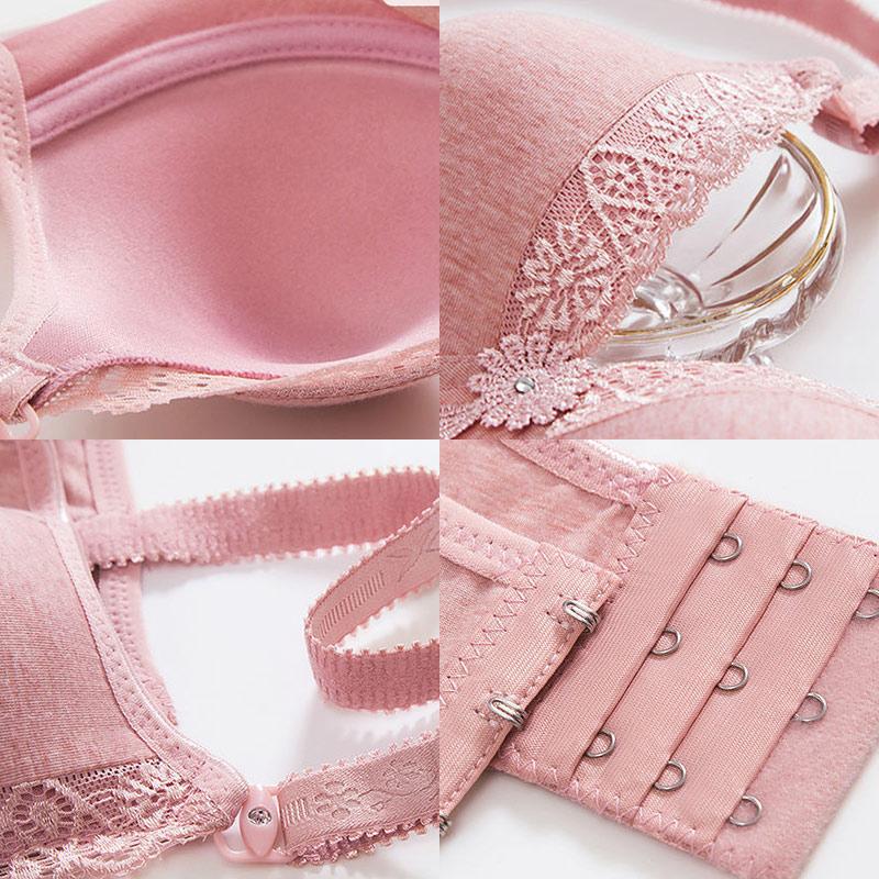 Fat Mother's Large Size No Steel Ring Thin Bra Sexy Gather Comfortable Bra Ladies Underwear