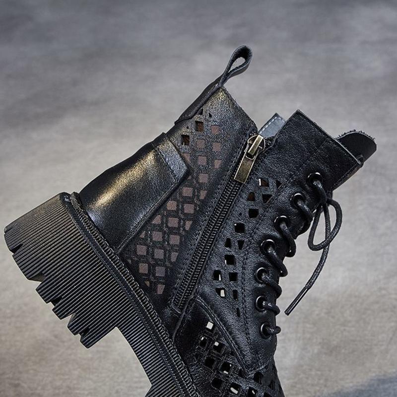 Inner Heightening Net Boots Summer Casual Fashion All-match Martin Boots Comfortable and Breathable Mesh Martin Boots